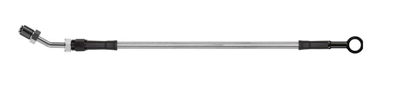 Goodridge 84in Universal Clutch Line w/Blk Zinc Fittings & Clear Hose - Straight Banjo w/AN3 Fitting HD2001-1CB-CL84 HD2001-1CB-CL84 Photo - Primary