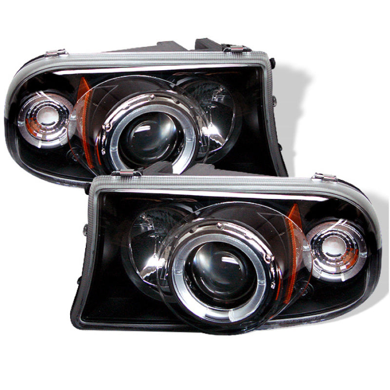 Spyder Dodge Dakota 97-04/Durango 98-03 1PC Projector Headlights LED Halo LED Blk PRO-YD-DDAK97-BK 5009784 5009784 Photo - Primary