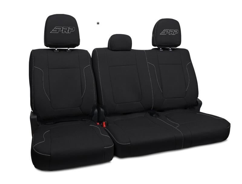 PRP Seats PRP 12-14 Ford Raptor  Rear Bench Seat Covers- Black with Silver Stitch B070-06 B070-06 Photo - Primary