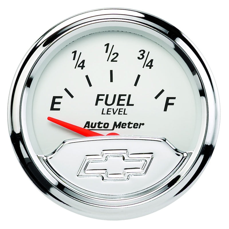 AutoMeter Gauge Fuel Level 2-1/16in. 240 Ohm(e) to 33 Ohm(f) Elec Chevrolet Heritage Bowtie 1317-00408 1317-00408 Photo - Primary