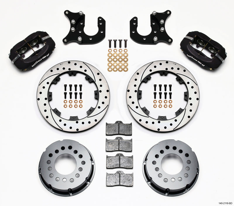 Wilwood FDL P/S Rear Kit, Drilled Rotor, Mopar-Dana 2.72" Offset 140-2116-BD Photo - Primary