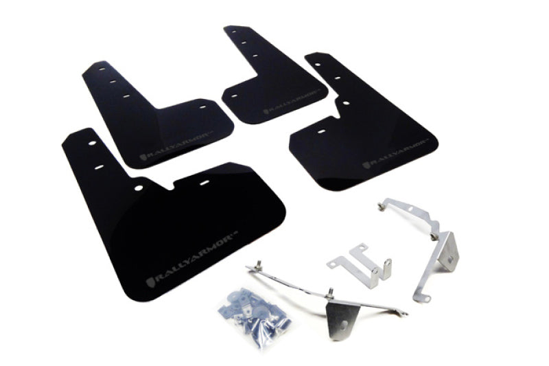 Rally Armor 2013+ Subaru XV Crosstrek Mud Flaps Grey logo MF26-UR-BLK/GRY Photo - Primary