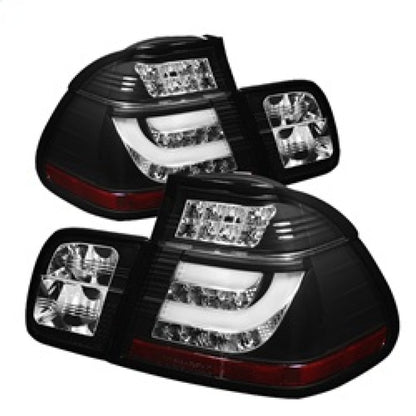 Spyder BMW E46 3-Series 02-05 4Dr Light Bar Style LED Tail Lights Black ALT-YD-BE4602-4D-LBLED-BK 5015938 5015938 Photo - Primary