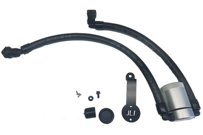 J&L 2018-2022 Ford Mustang GT Driver Side Oil Separator 3.0 - Clear Anodized 3024D-C 3024D-C Photo - Primary