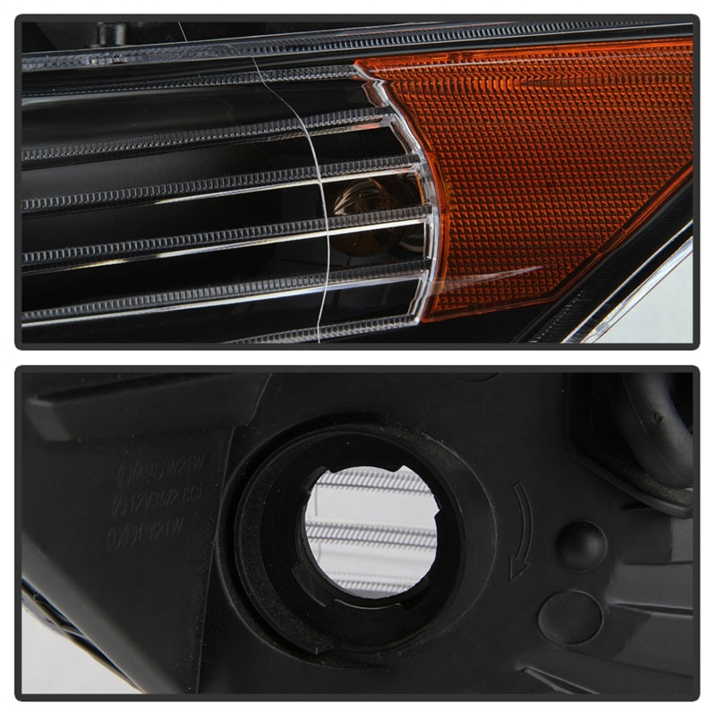 SPYDER xTune 09-14 Acura TSX Projector Headlights - Light Bar DRL - Black (PRO-JH-ATSX09-LB-BK) 9042218 9042218 Photo - Unmounted