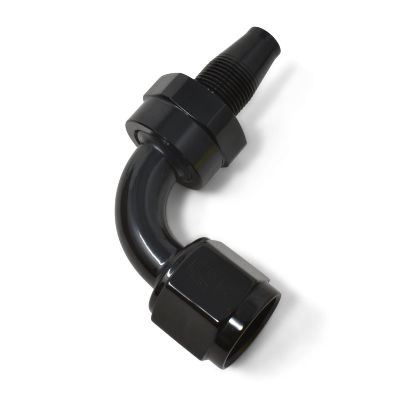 Russell -8 An Hose End Without Socket 90 Degree Polished & Black Anodized 615173 Photo - out of package