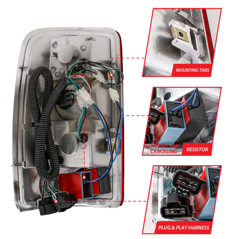 Anzo 2000-2006 Chevrolet Suburban LED Taillights Red/Clear 311001 Photo - Unmounted