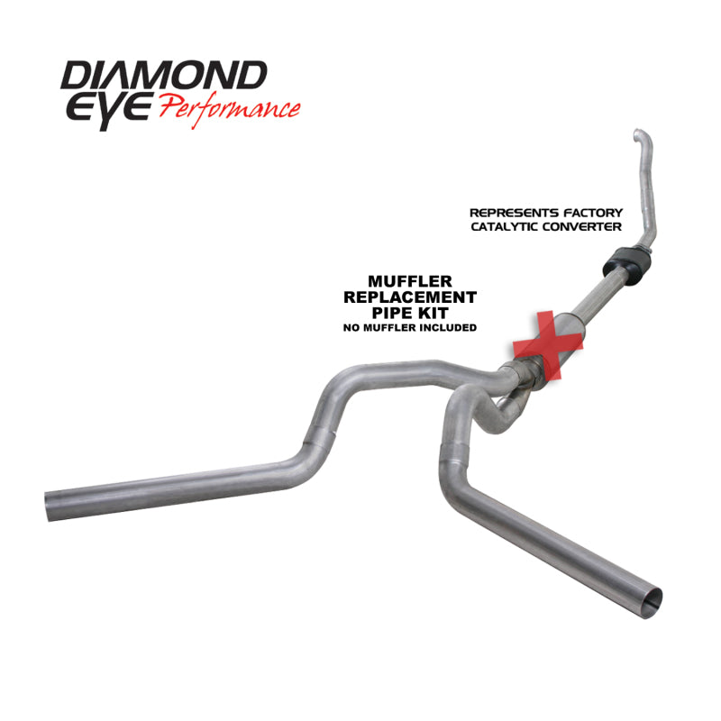 Diamond Eye Performance Diamond Eye KIT 4in TB MFLR RPLCMENT PIPEDUALALUM94-97 5 7 3L F250/F350 PWRSTROKE NFS K4308A-RP K4308A-RP Photo - Primary