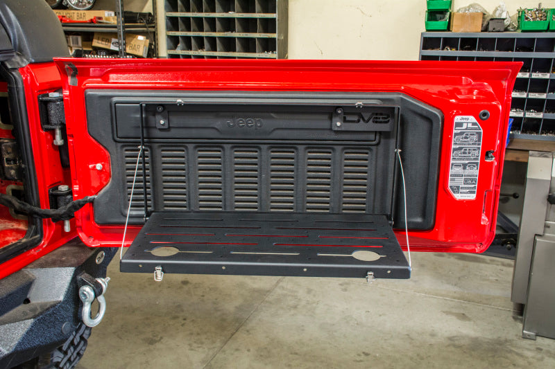 DV8 Jeep JL Tailgate Mounted Table (Trail Table) - Black TTJL-01 TTJL-01 User 8