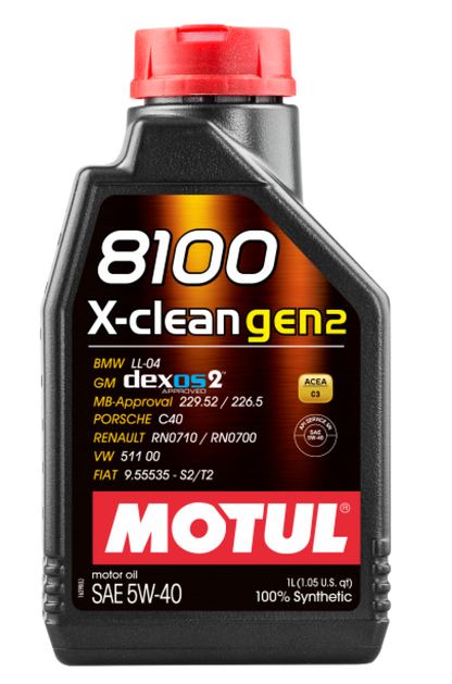 Motul 1L Synthetic Engine Oil 8100 X-CLEAN Gen 2 5W40 109761 109761 User 1