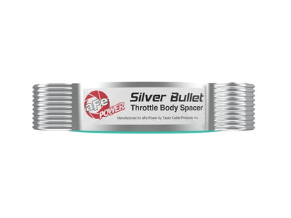 aFe 2020 Vette C8 Silver Bullet Aluminum Throttle Body Spacer Works w/ Factory Intake Only - Silver 46-34017 46-34017 Photo - Unmounted
