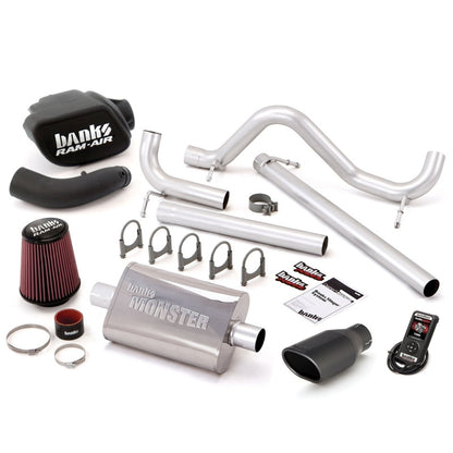 Banks Power 07-11 Jeep 3.8L Wrangler - 4dr Stinger Sys w/ AutoMind - SS Single Exhaust w/ Black Tip 51341-B 51341-B Photo - Primary