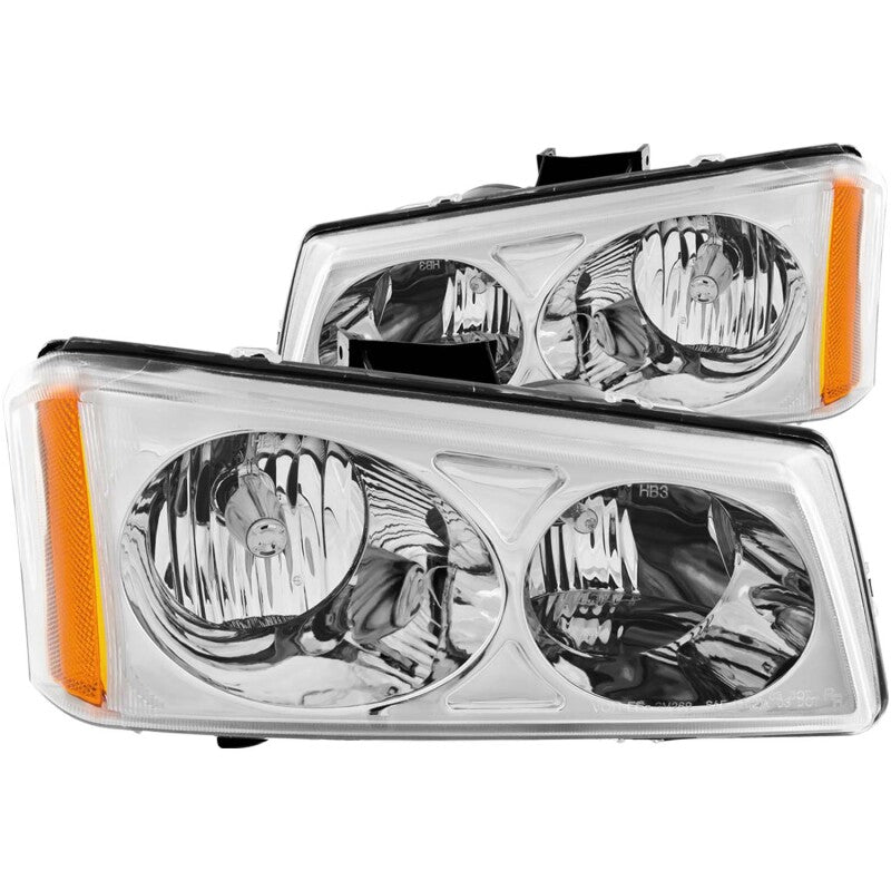 Anzo Chrome Crystal Headlights 2003-2006 Chevrolet Silverado 1500 111010 Photo - Primary