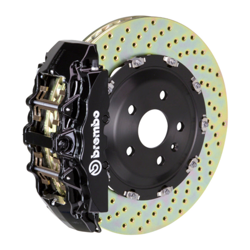 Brembo 18+ Model 3 AWD/18+ Model 3 RWD Front GT BBK 6 Piston Cast 380x34 2pc Rotor Drilled-Black 1T1.9032A1