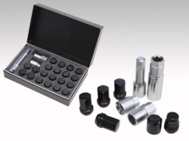 Rays M12x1.25 19mm Hex w/ 2 Piece Double Lock Nut Set - Black W19DL12125B W19DL12125B User 1