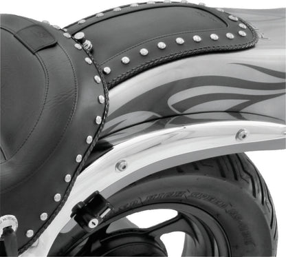 Mustang Motorcycle Mustang 01-04 Suzuki 80 Volusia, 05-08 Boulevard C50, 08-09 C109R Fender Bib w/Studs - Black 78049 78049 Photo - Primary