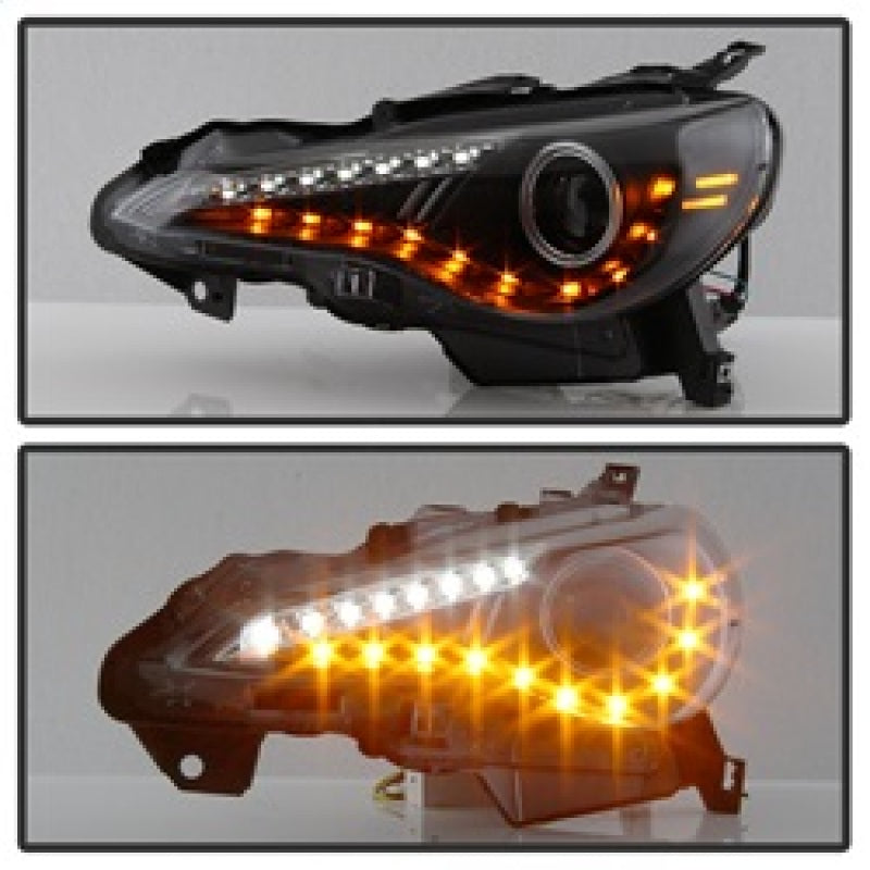 Spyder Scion FRS 12-14 Projector Headlights DRL LED Black PRO-YD-SFRS12-BK 5075413 5075413 Photo - Unmounted