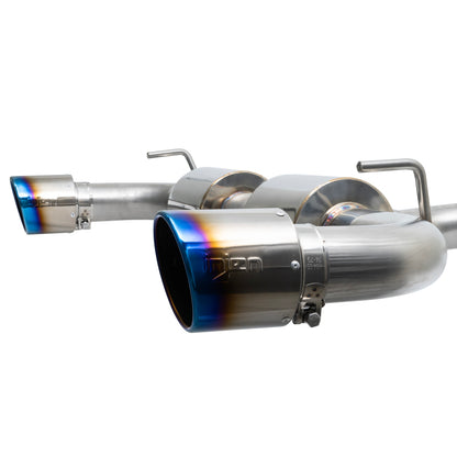 Injen 19-22 Hyundai Veloster N L4 2.0L Turbo Performance SS Axle Back Exhaust System - Burnt Ti Tips SES1343ABTT SES1343ABTT Photo - Close Up