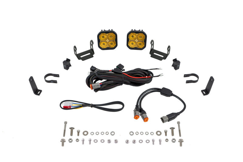 Diode Dynamics SS3 LED Bumper 1 1/2 In Roll Bar Kit Pro - Yellow SAE Fog (Pair) DD7665 DD7665 Photo - Primary