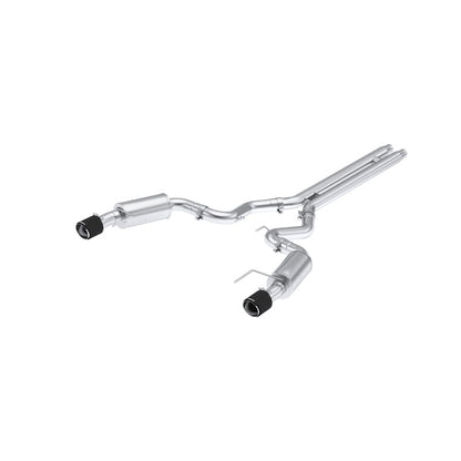 MBRP 2024 Ford Mustang GT S650, 5.0L 3inCat-Back Dual Split Rear with Carbon Fiber Tips (Street) S72513CF S72513CF Photo - Primary