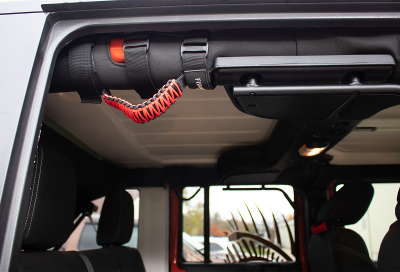 Fishbone Offroad Paracord Grab Handles w/Three Straps Red FB55280 FB55280 Photo - lifestyle view