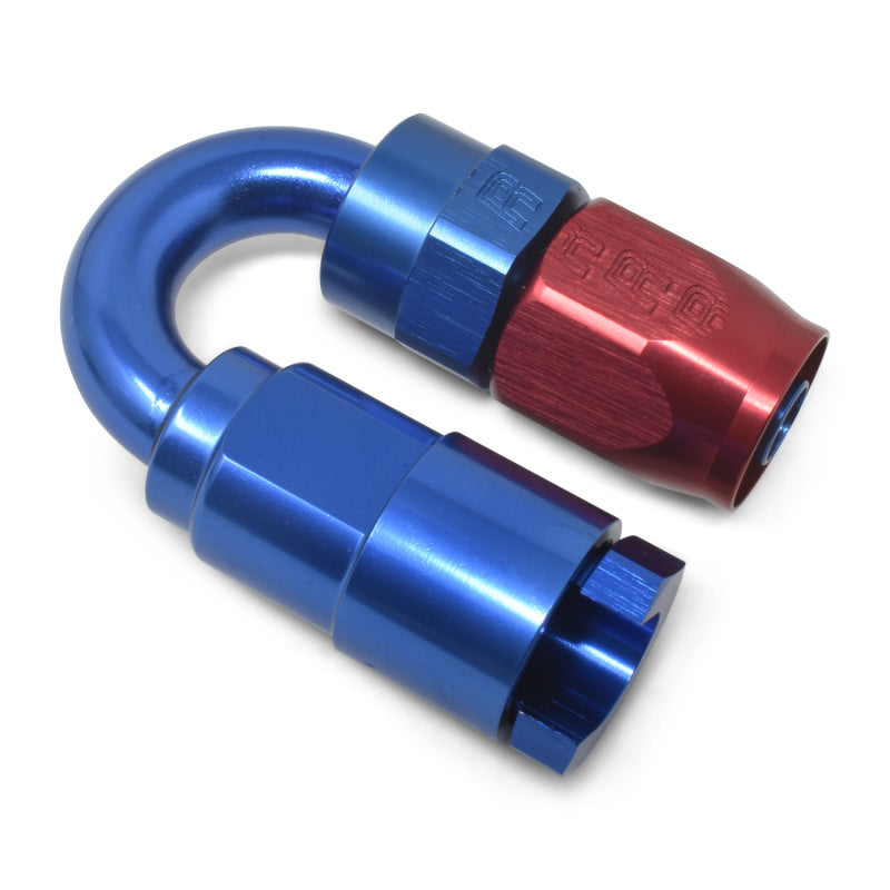 Russell Performance 5/16in SAE Quick Disc Female to -6 Hose Red/Blue 180 Degree Hose End 611280 611280 Photo - out of package