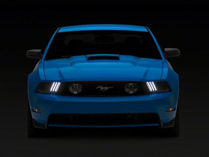 Raxiom 10-12 Ford Mustang LED Projector Headlights SEQL Turn Signals- Blk Housing (Clear Lens) 426685 426685 Photo - Close Up