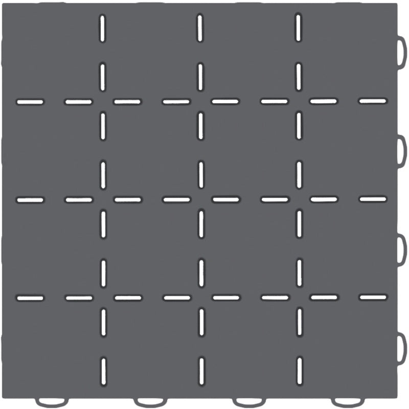 WeatherTech TechFloor 12in x 12in Solid Floor Tile w/ Raised Squares - Dark Grey 51T1212SS DG 51T1212SS DG Photo - Primary