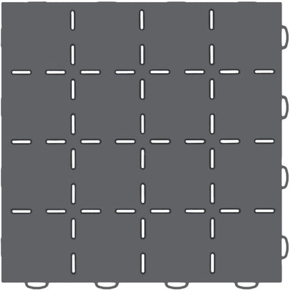 WeatherTech TechFloor 12in x 12in Solid Floor Tile w/ Raised Squares - Dark Grey 51T1212SS DG 51T1212SS DG Photo - Primary