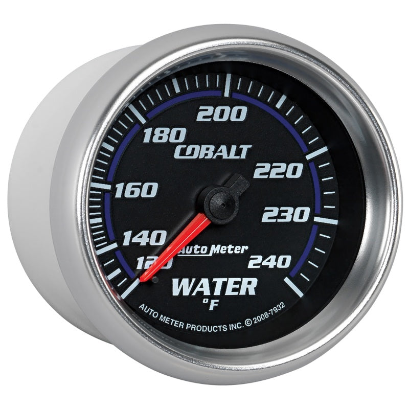 Autometer Gauge, Water Temp, 2 5/8", 120-240 Deg. F, Mechanical, Cobalt 7932 User 5