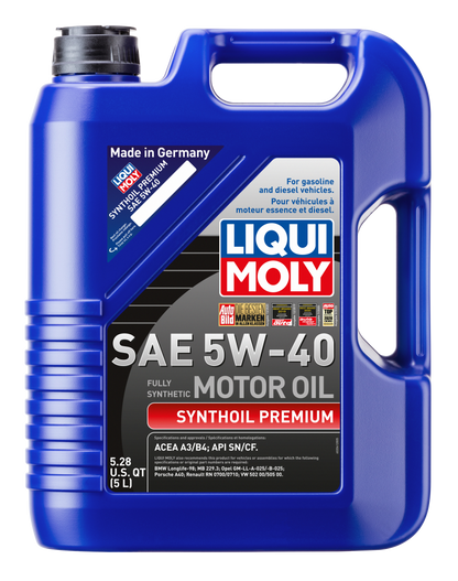 LIQUI MOLY 5L Synthoil Premium Motor Oil SAE 5W40 2041 2041 Photo - Primary