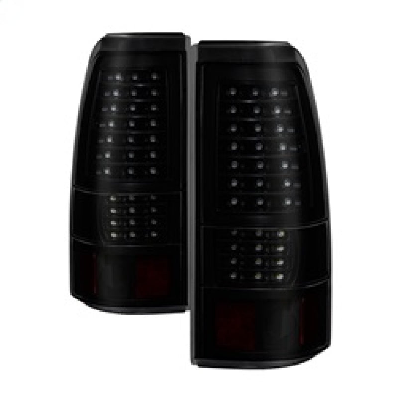 SPYDER xTune 03-06 Chevrolet Silverado 1500 LED Tail Lights - Black Smoke (ALT-JH-CSIL03-LED-BSM) 9037641 9037641 Photo - Primary