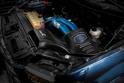 aFe Momentum XP Cold Air Intake System w/ Pro 5R Media Blue 15-19 Ford F-150 V8-5.0L 50-30024RL 50-30024RL Photo - Mounted
