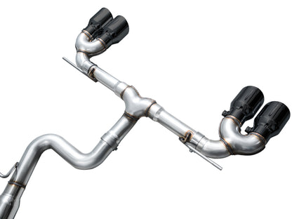 AWE Tuning AWE MK8 Volkswagen Golf R 3in Track Edition Quad Exhaust - Diamond Black Tips 3020-43658 3020-43658 Photo - out of package