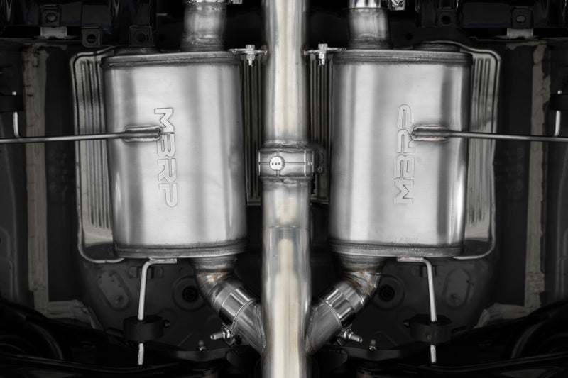 MBRP 23-24 Honda Civic Type R 2.0L T304 SS 3in Cat-Back Exhaust Triple Center Outlet w/ Burnt Tips S49023BE S49023BE Photo - Mounted