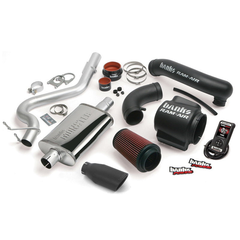 Banks Power 04-06 Jeep 4.0L Wrangler Stinger System - SS Single Exhaust w/ Black Tip 51334-B 51334-B Photo - Primary