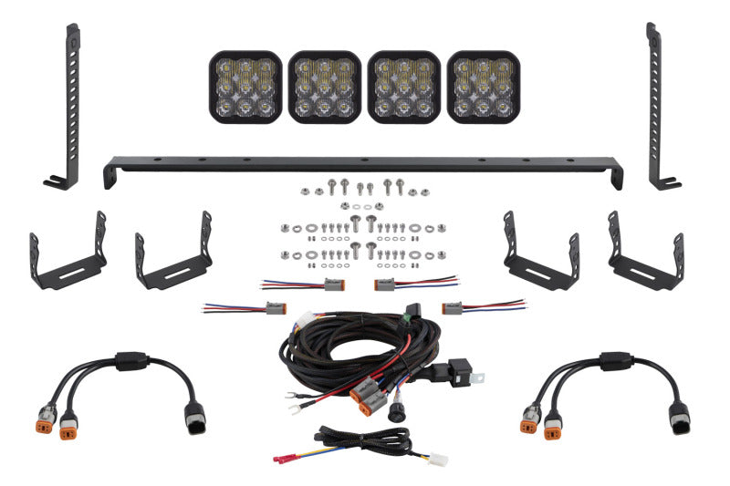 Diode Dynamics 14-23 Toyota 4Runner SS5 Stealth Grille LED 4-Pod Kit - Pro White Driving DD7548 DD7548 Photo - Primary
