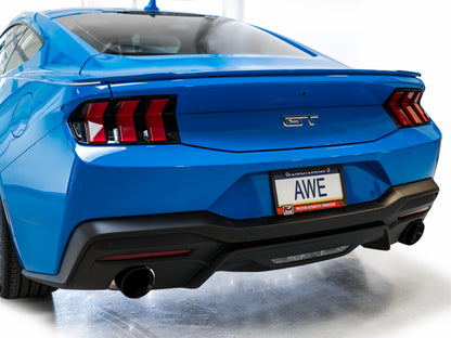 AWE Tuning AWE 2024 Ford Mustang GT Fastback S650 RWD Touring Catback Exhaust w/ Dual Diamond Black Tips 3015-33650 3015-33650 Photo - Mounted