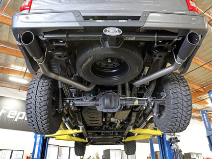 aFe Vulcan 3in 304 SS Cat-Back Exhaust 2021 Ford F-150 V6 2.7L/3.5L (tt)/V8 5.0L w/ Black Tips 49-33127-B 49-33127-B Photo - Mounted