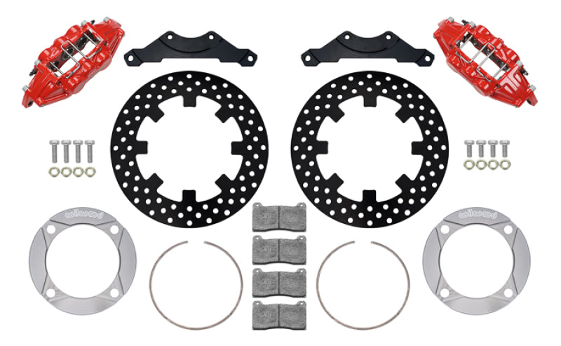 Wilwood 2014+ Polaris RZR XP 1000 Rear Kit 11.25in Drilled - Red 140-16633-DR 140-16633-DR User 1