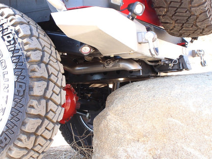 aFe Scorpion 2-1/2in Aluminized Steel Cat-Back Exhaust System: Jeep Wrangl 49-08040 Photo - Mounted