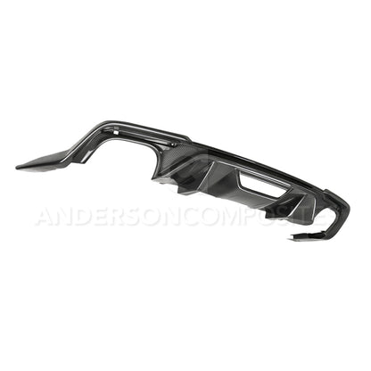 Anderson Composites 2018 Ford Mustang GT Type-OE Carbon FIber Quad Tip Rear Diffuser AC-RL18FDMU-AO AC-RL18FDMU-AO Photo - Primary