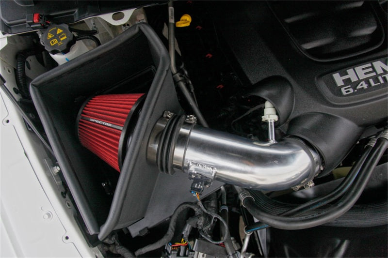 Spectre 14-18 RAM 2500/3500 6.4L Air Intake Kit - Polished w/Red Filter 9052 9052 Photo - Mounted