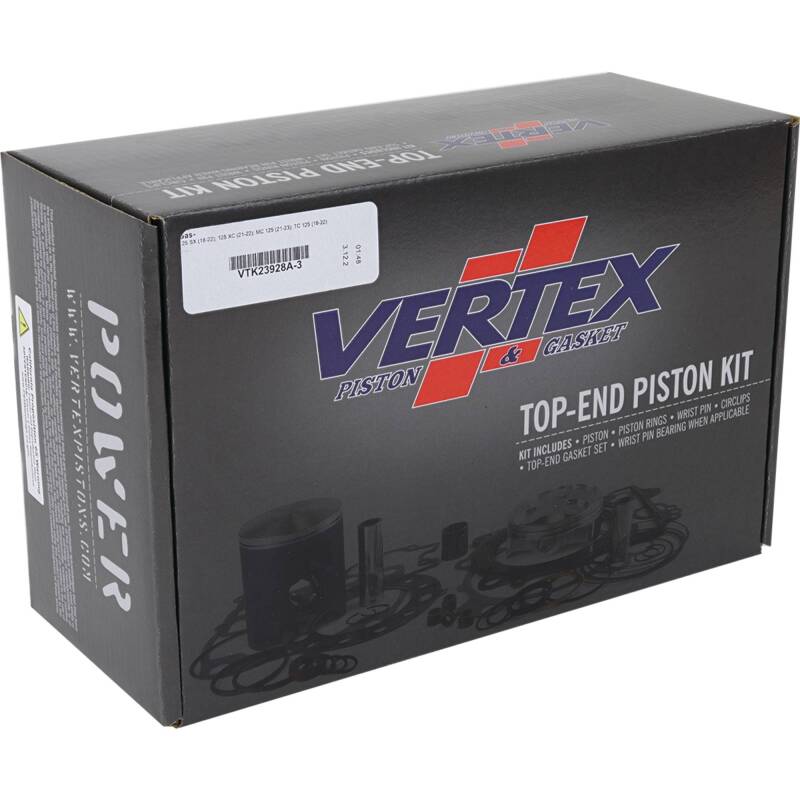 Vertex Pistons Vertex Piston 18-22 KTM 125 SX 125cc Top End Piston Kit VTK23928A-3 VTK23928A-3 Photo - Primary