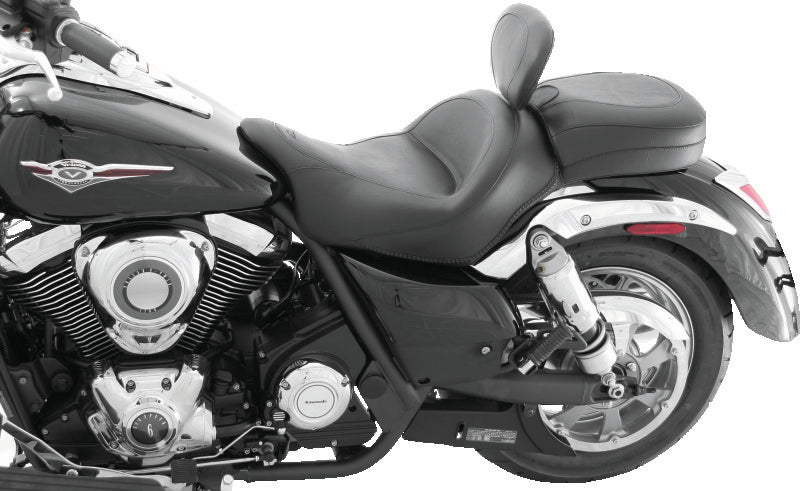 Mustang Motorcycle Mustang 09-13 Kawasaki Vulcan 1700 Classic Std Touring 1PC Seat w/Driver Backrest - Black 79635 79635 User 1