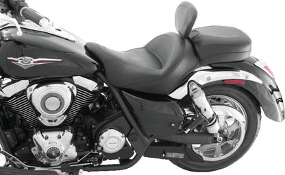 Mustang Motorcycle Mustang 09-13 Kawasaki Vulcan 1700 Classic Std Touring 1PC Seat w/Driver Backrest - Black 79635 79635 User 1