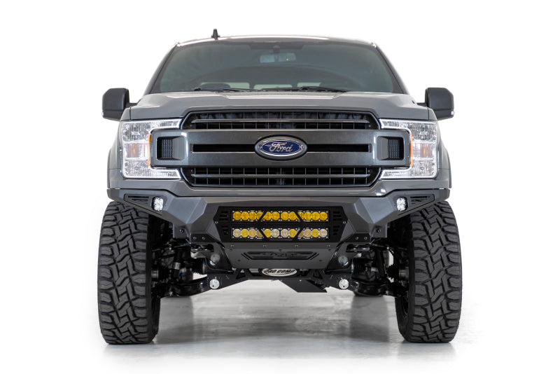 Addictive Desert Designs 18-20 Ford F-150 Bomber Front Bumper w/ Dual 20IN LED Mounts F180012140103 F180012140103 Photo - Mounted
