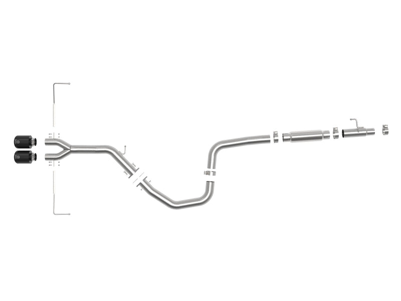aFe Takeda Exhaust Cat-Back 19-20 Hyundai Veloster 304SS Black Dual Tips Exhaust 49-37011-B 49-37011-B Photo - Unmounted