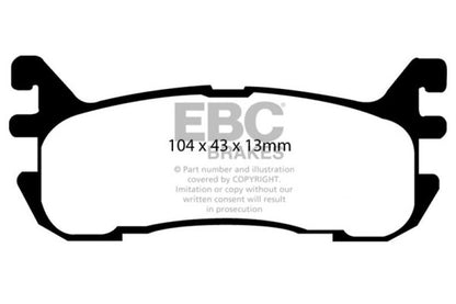 EBC P31003C Red Stuff Rear Brake Pads for 94-05 Mazda Miata DP31003C Photo - Primary
