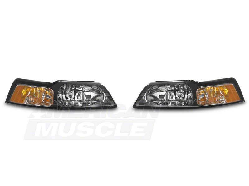 Raxiom 99-04 Ford Mustang Axial Series OE Style Headlights- Chrome Housing (Clear Lens) 42011 42011 Photo - Close Up